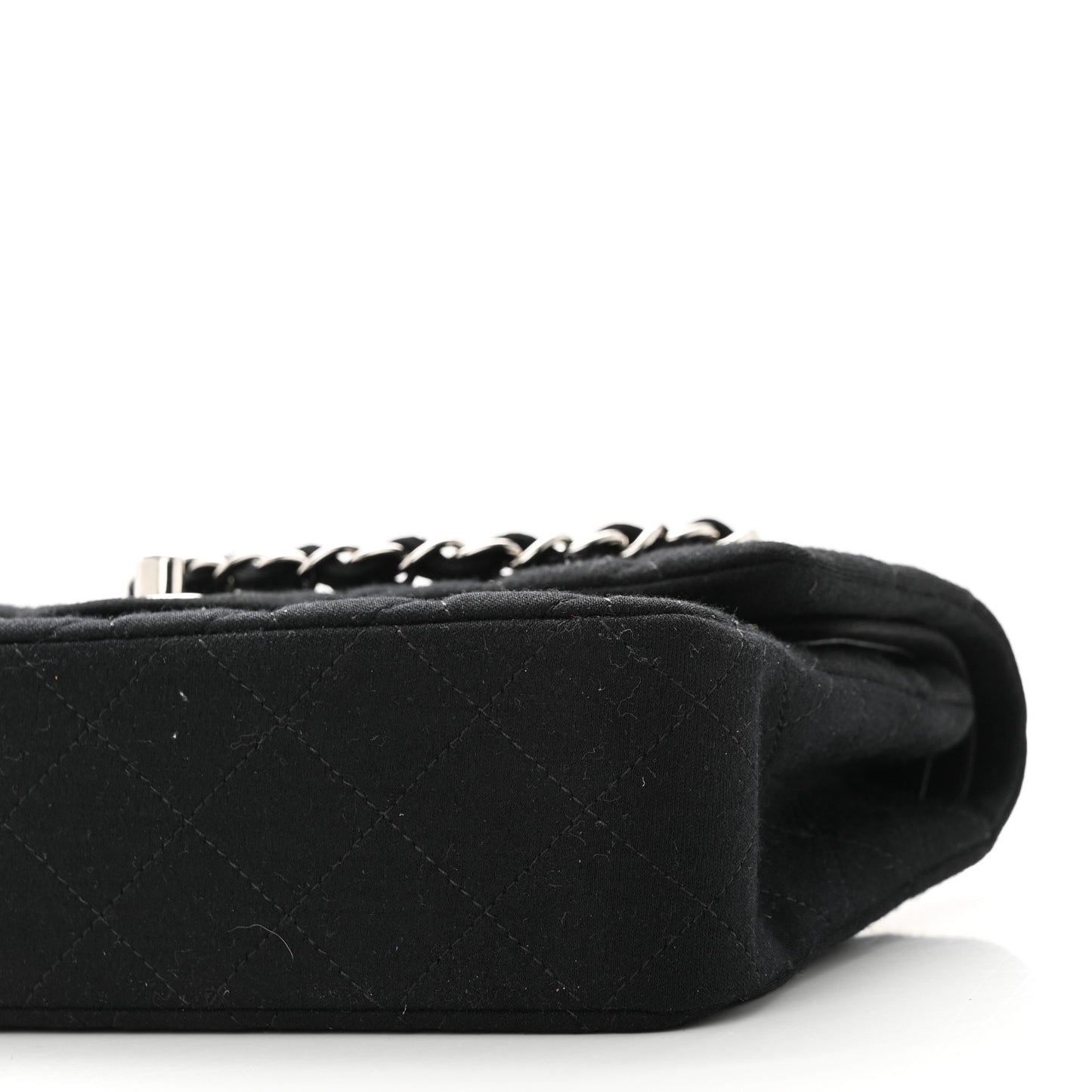 Jersey Quilted Medium Double Flap Black