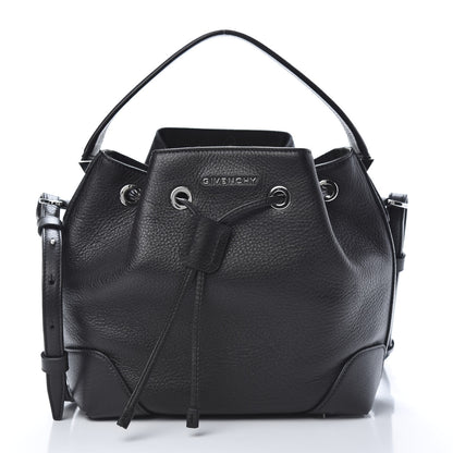 Givenchy Calfskin Small Lucrezia Drawstring Bucket Bag Black 2 of 11