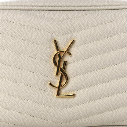 Saint Laurent Grain De Poudre Matelasse Monogram Mini Lou Camera Bag Crema Soft 7 of 8