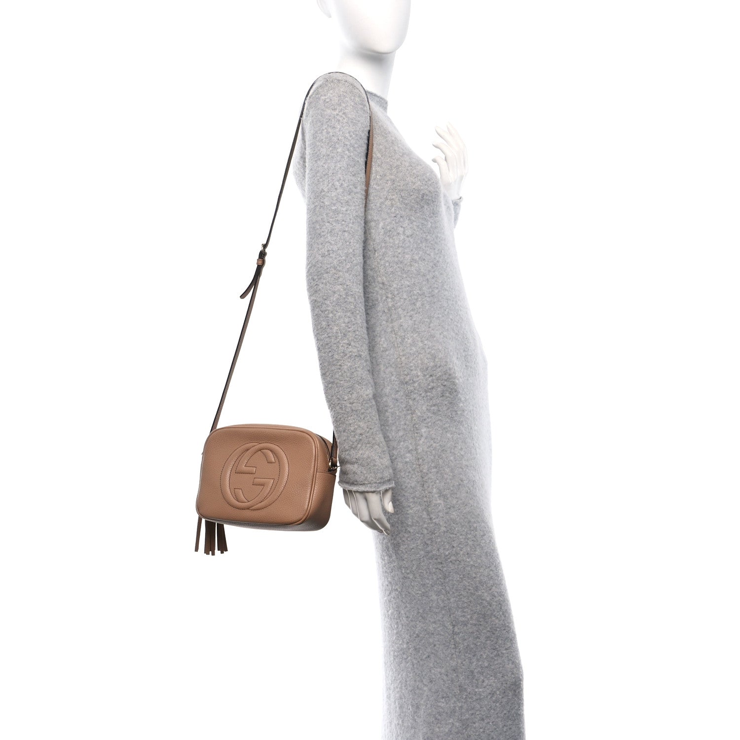 Gucci Pebbled Calfskin Small Soho Disco Bag Camelia 2 of 10
