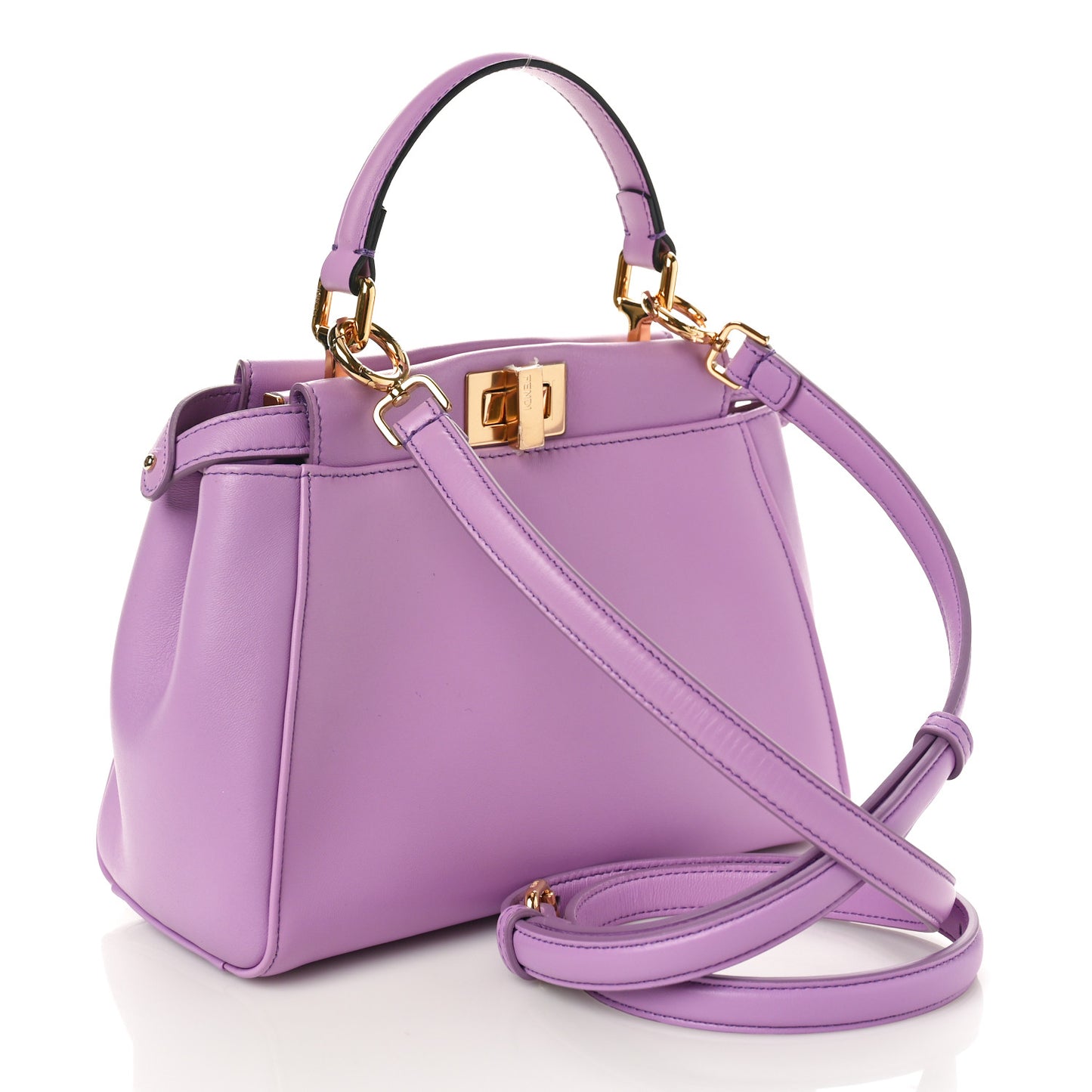 Nappa Stacked Bar Mini Peekaboo Iconic Satchel Violetta