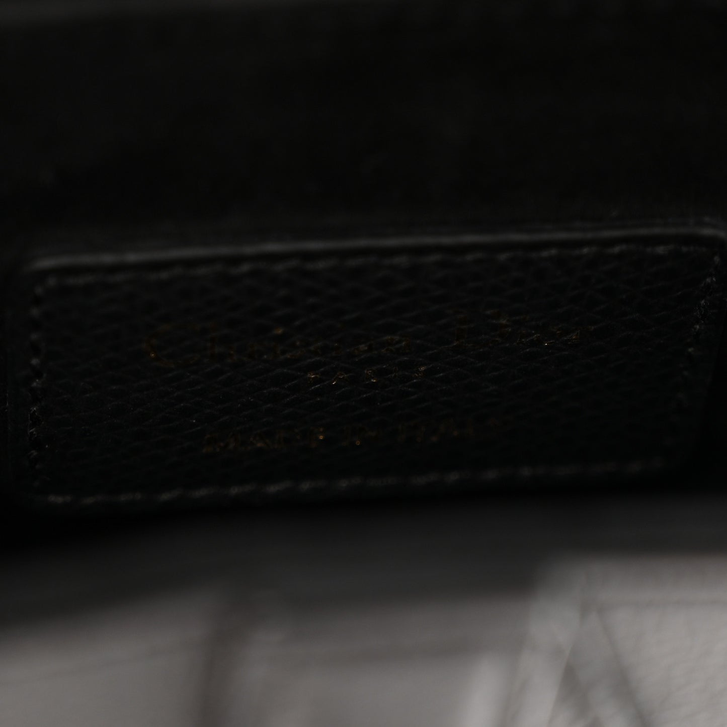 Grained Calfskin Mini Saddle Bag Black