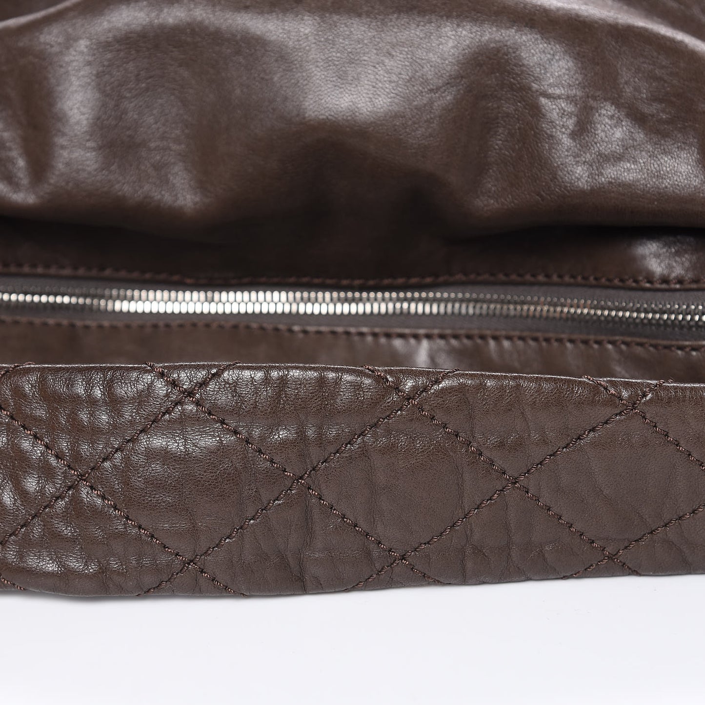 Lambskin Quilted 8 Knots Hobo Brown