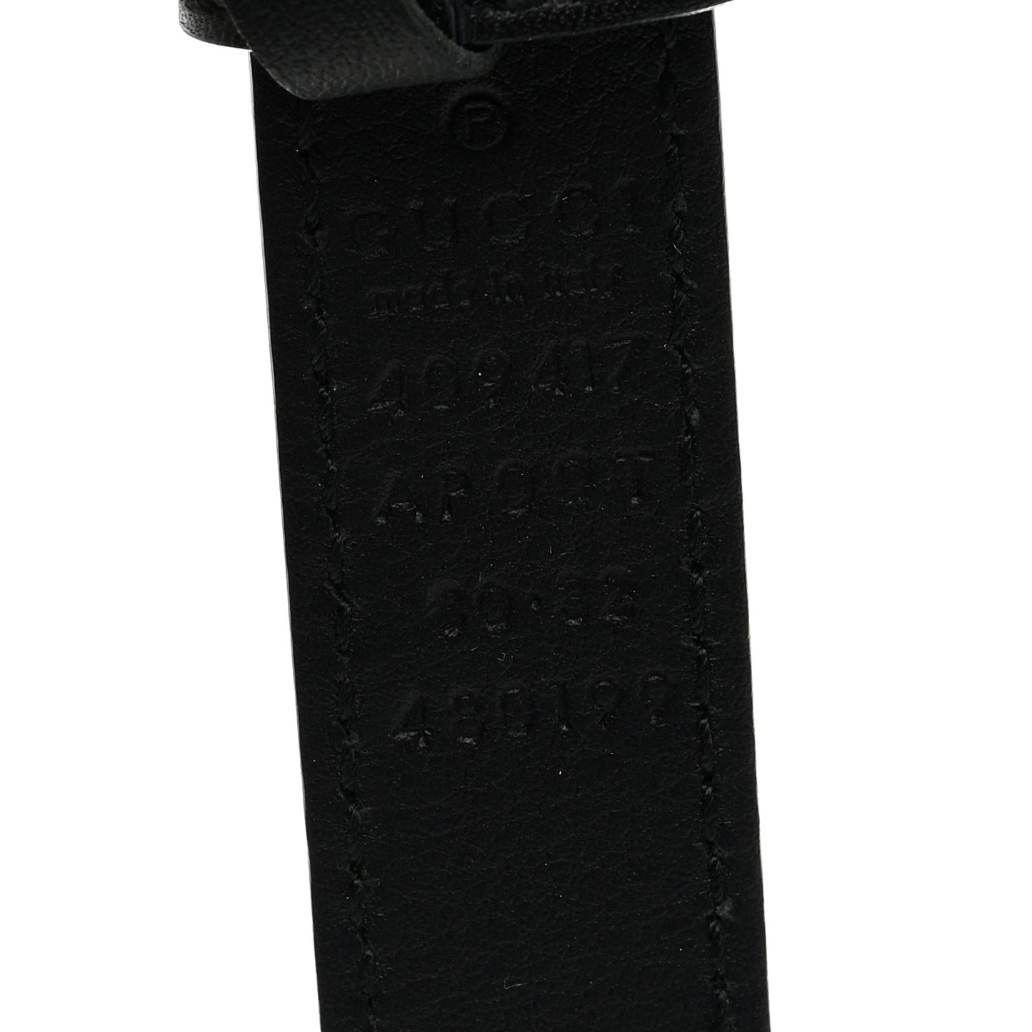 Calfskin Double G 20mm Belt 80 32 Black