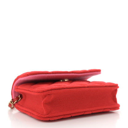 Chanel Jersey Quilted Micro Mini Flap Red 4 of 11
