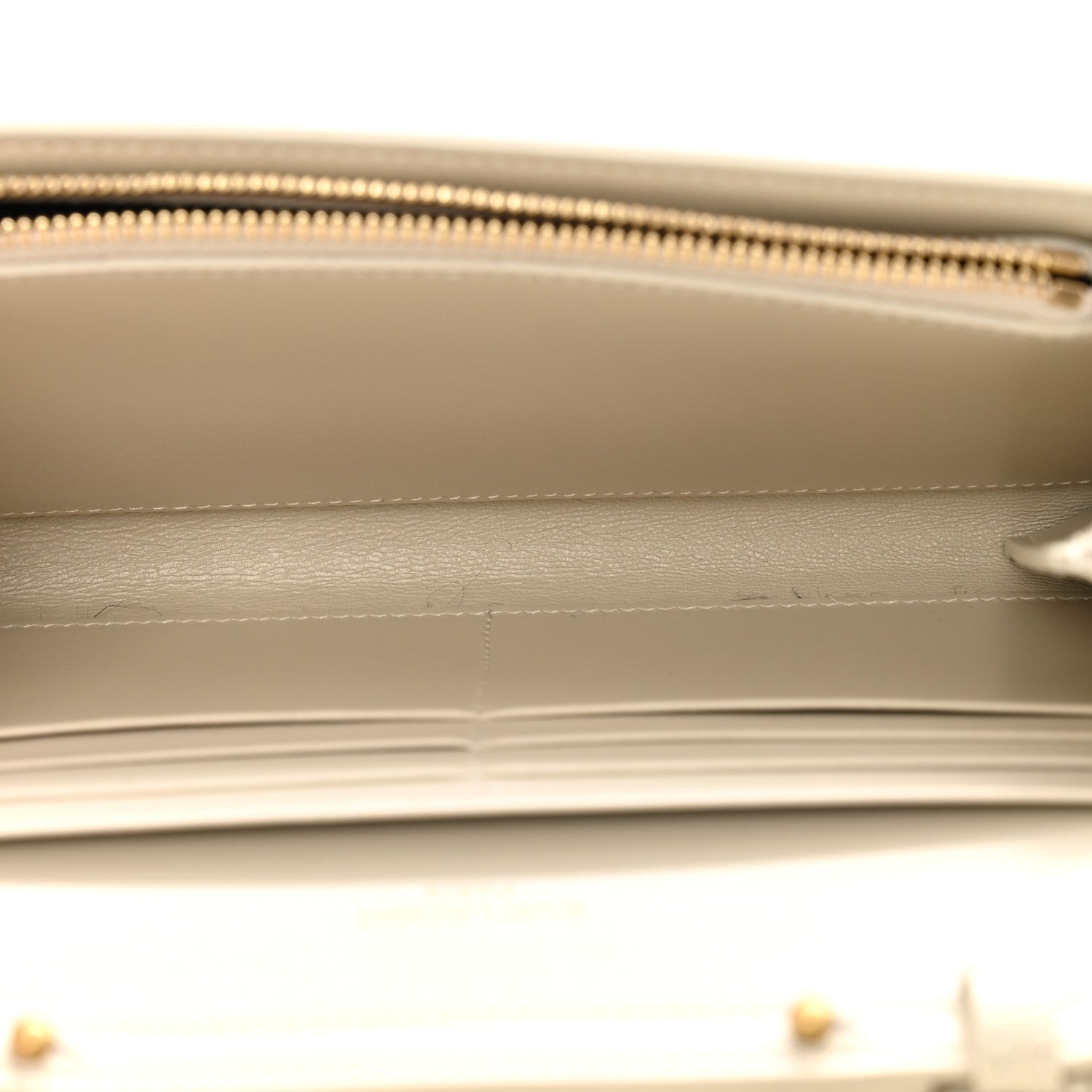 Saint Laurent Smooth Calfskin Le Maillon Chain Wallet Crema Soft 5 of 11