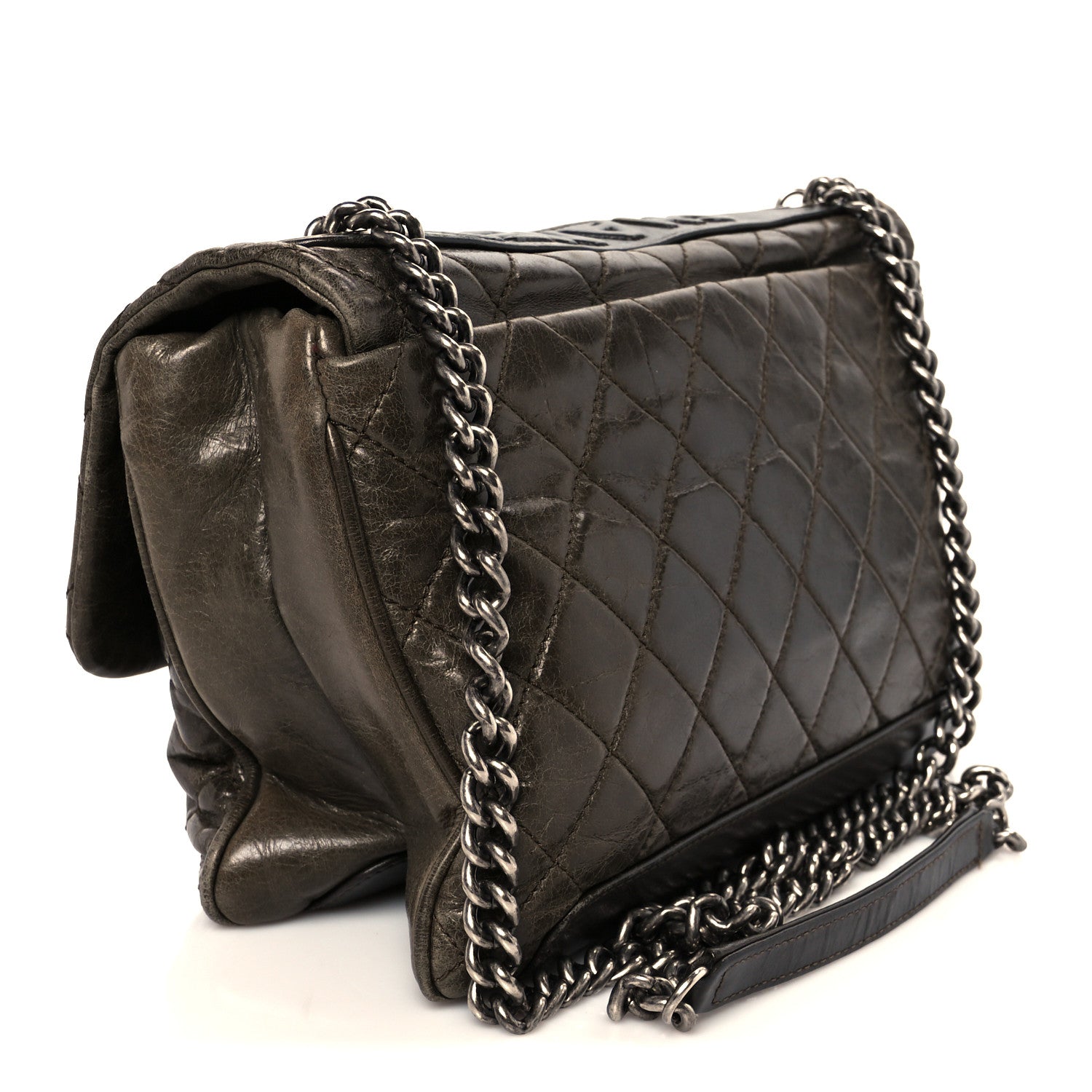 【CHANEL】 Chanel Calfskin Quilted Mini Perfect Fit Flap Turquoise 1761795