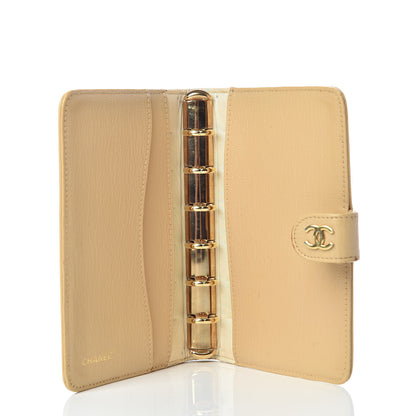 Chanel Goatskin Small Ring Agenda Planner Beige 5 of 17