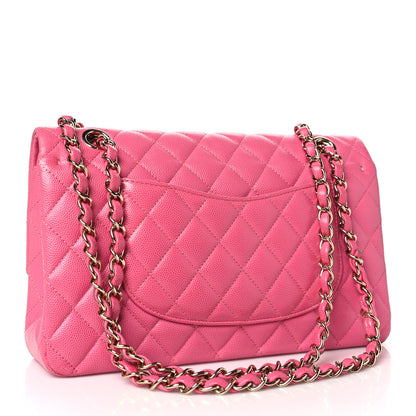 Chanel Caviar Quilted Medium Double Flap Pink 3 of 10