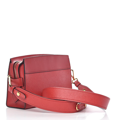 Prada Saffiano City Calfskin Esplanade Crossbody Bag Fuoco 3 of 10