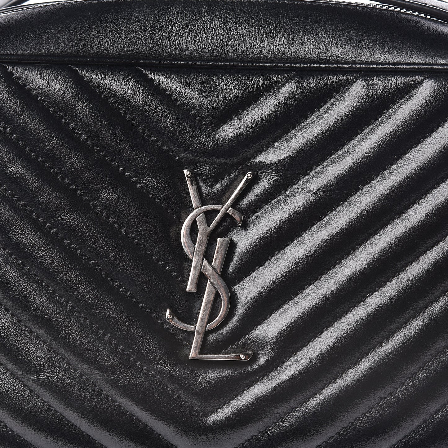 Calfskin Matelasse Monogram Lou Camera Bag Black
