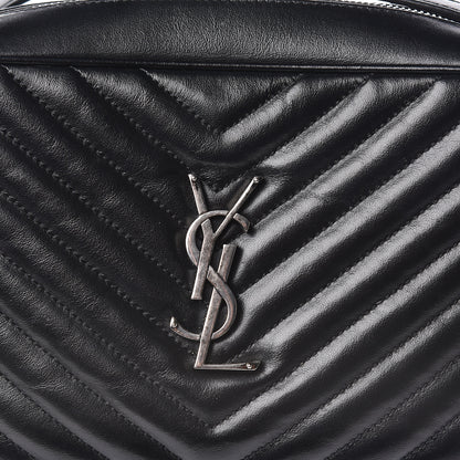 Saint Laurent Calfskin Matelasse Monogram Lou Camera Bag Black 7 of 9