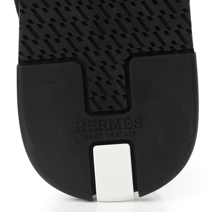 Hermes Neoprene Suede Sneakers 40.5 Black White 6 of 8