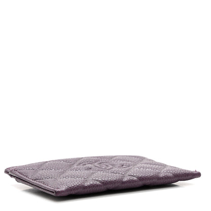 Chanel Caviar Quilted Diamond CC Card Holder Purple 4 of 9