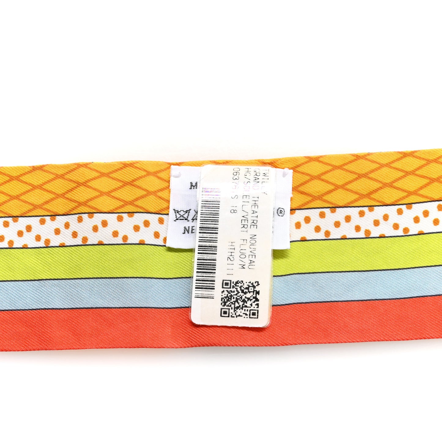Silk Twilly Grand Theatre Nouveau Soleil Vert Fluo Multicolor