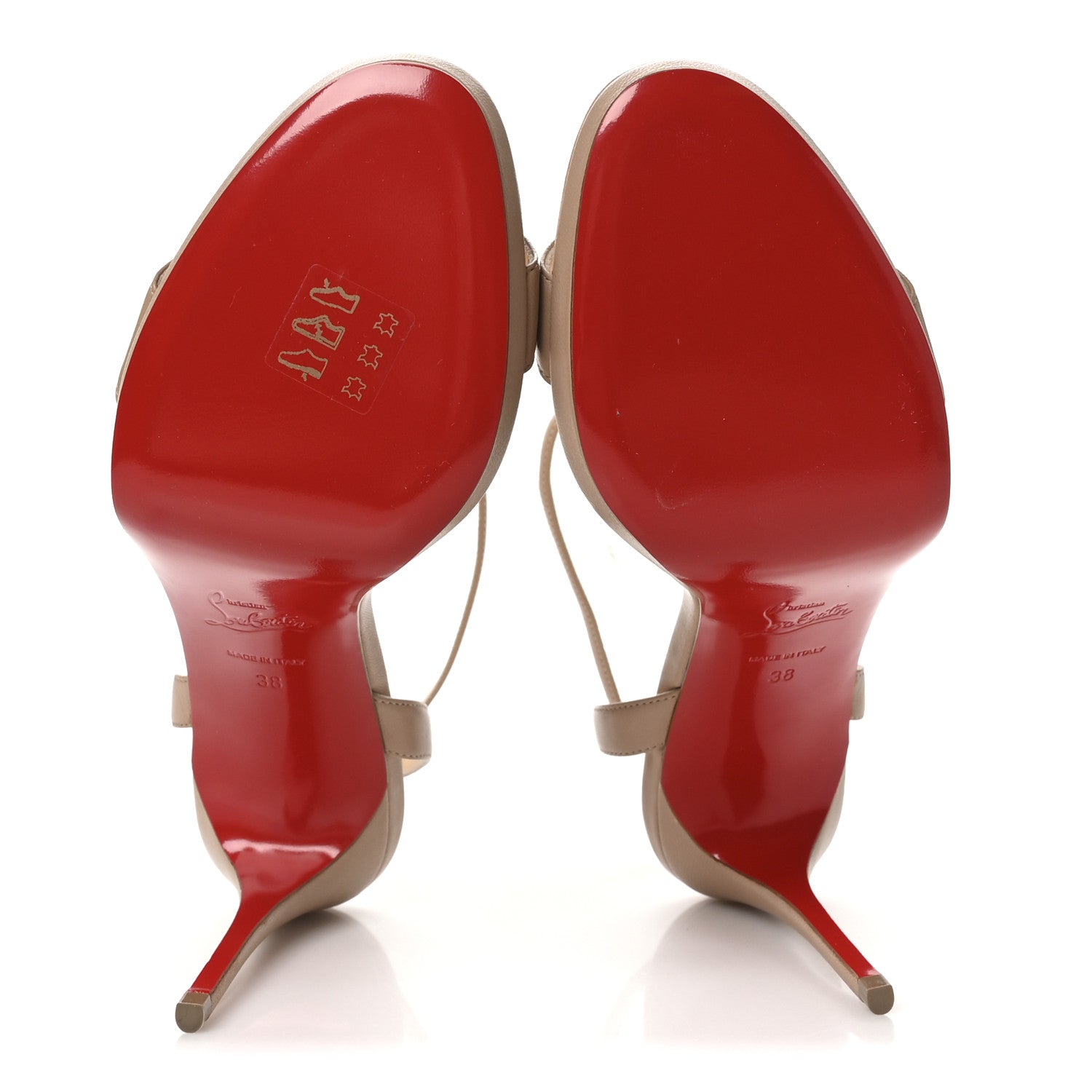 Christian Louboutin Nappa Loubi Queen 100 Pumps 38 Nude 6 of 9
