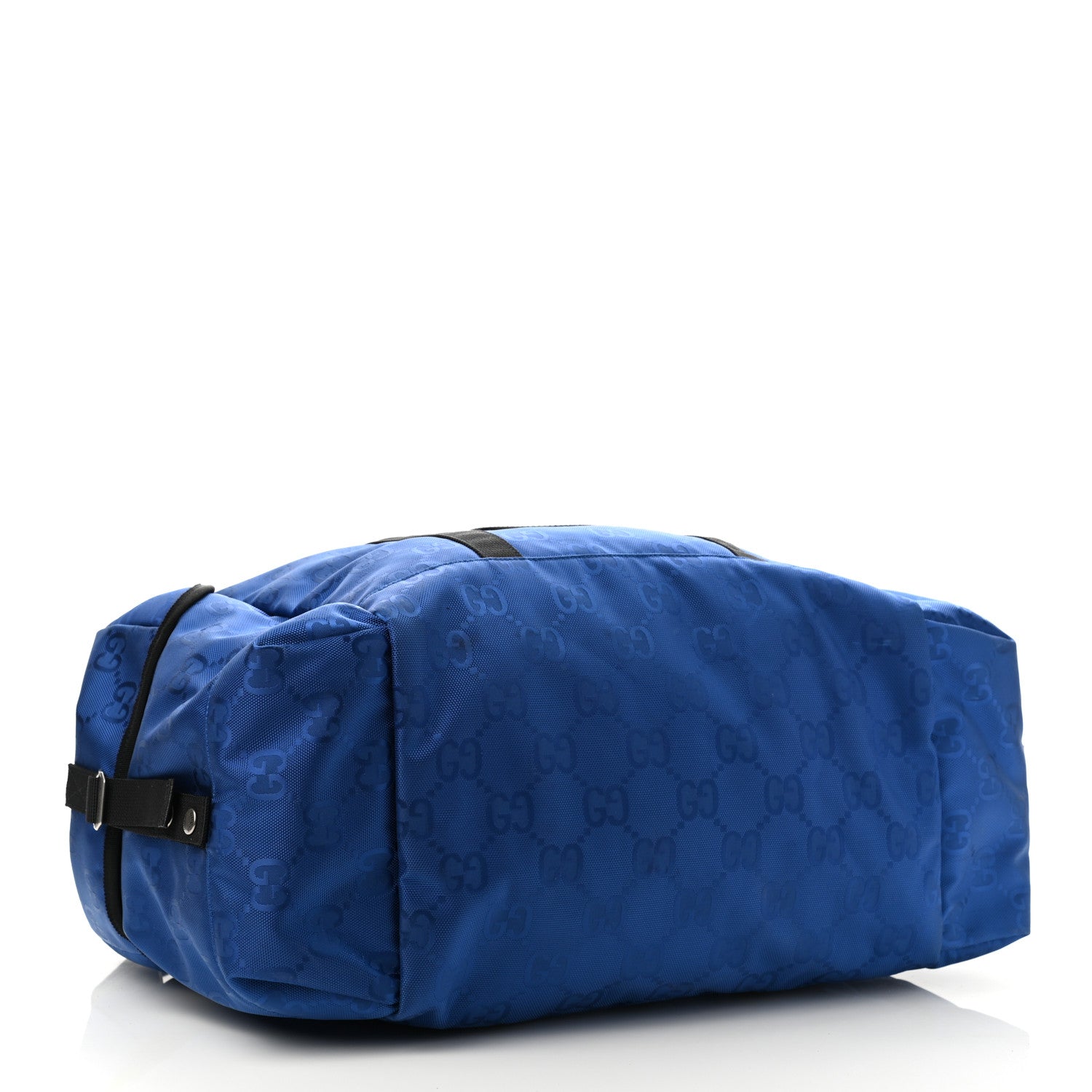 Gucci Econyl Nylon Monogram Off The Grid Duffle Bag Guilted Blue Black 3 of 9