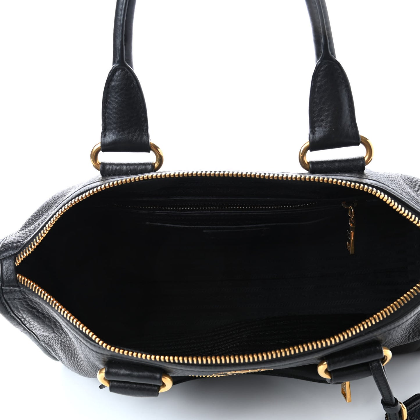 Vitello Daino Shopping Satchel Black