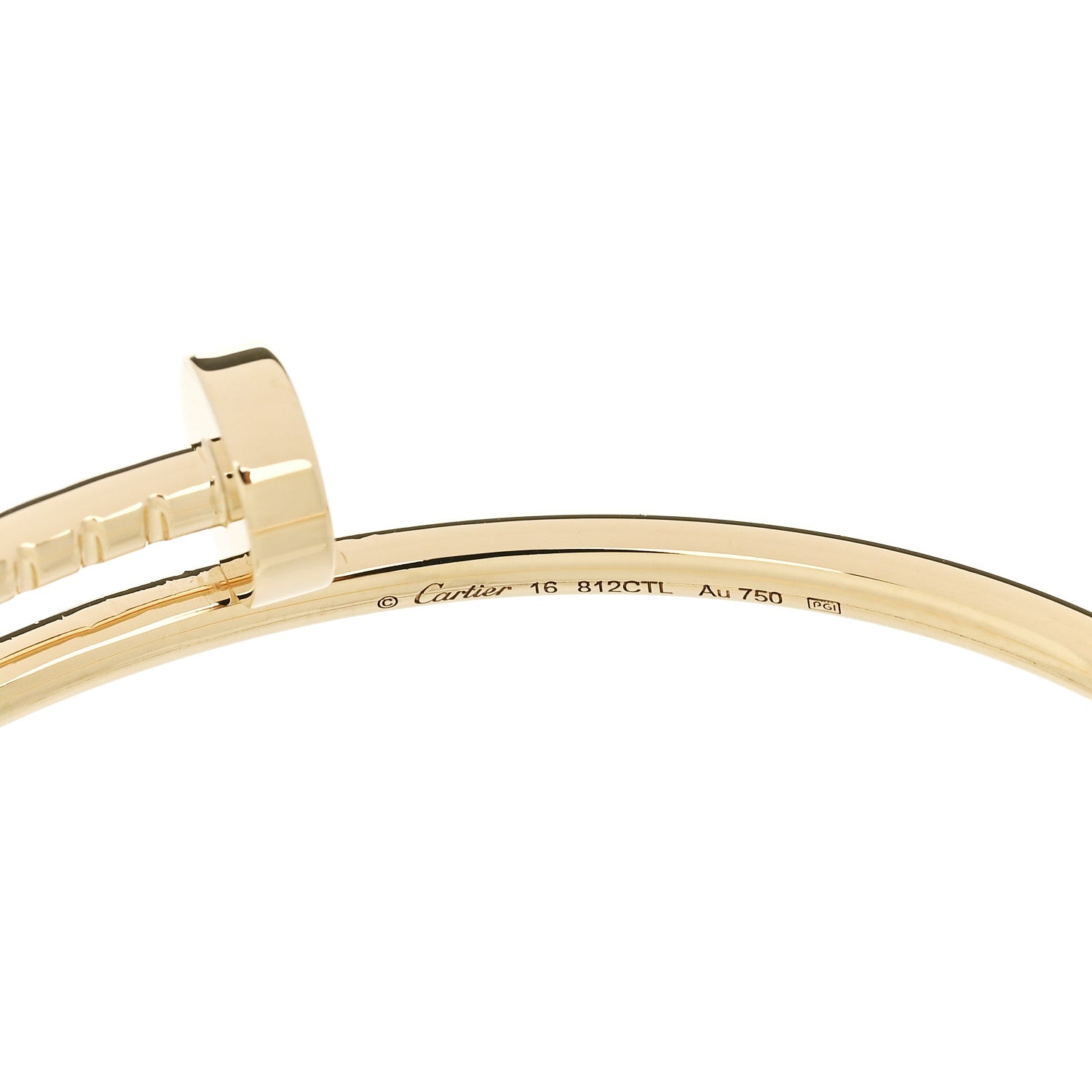 Cartier 18K Yellow Gold Small Juste Un Clou Bracelet 16 4 of 5