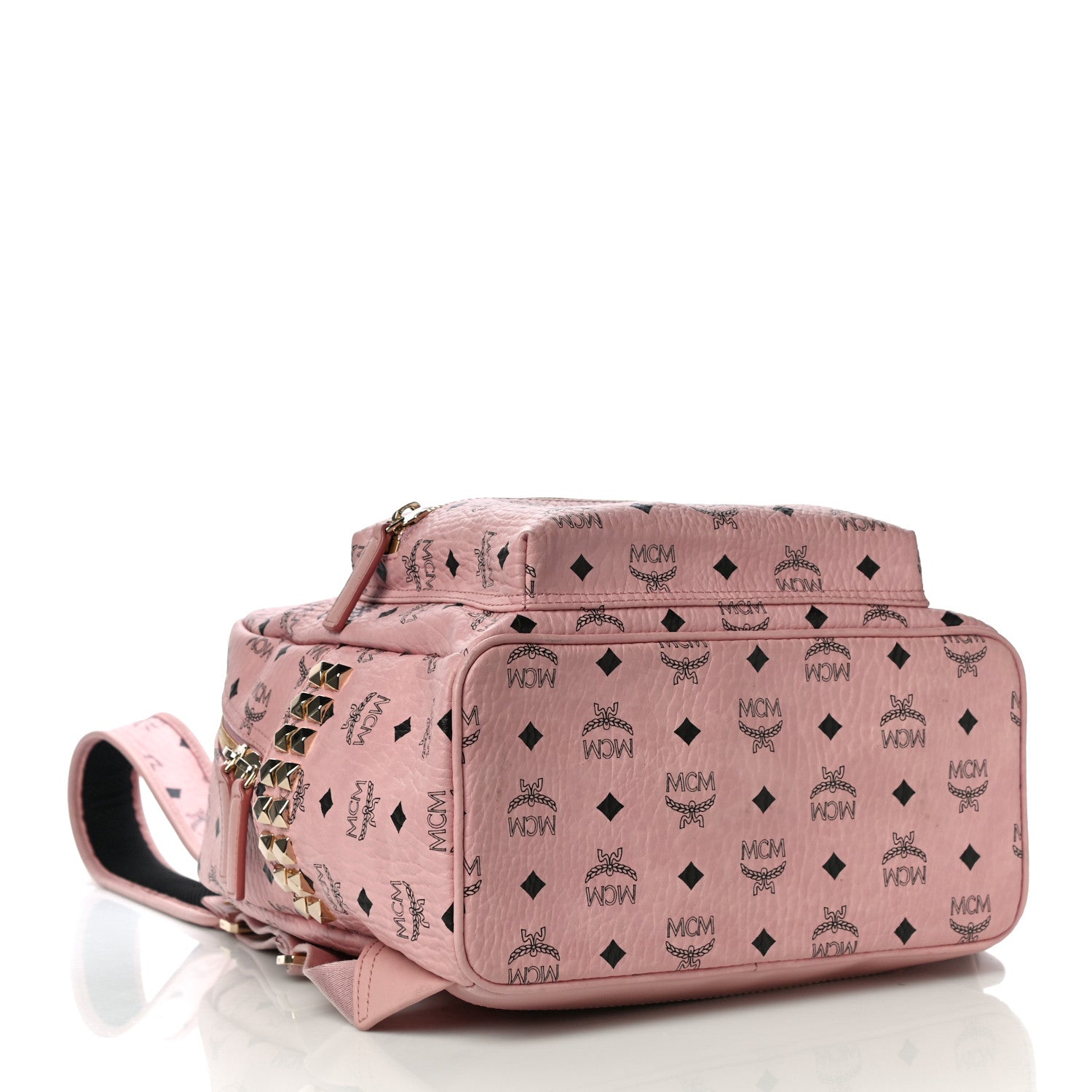 MCM Visetos Small Side Stud Stark Backpack Soft Pink 4 of 10