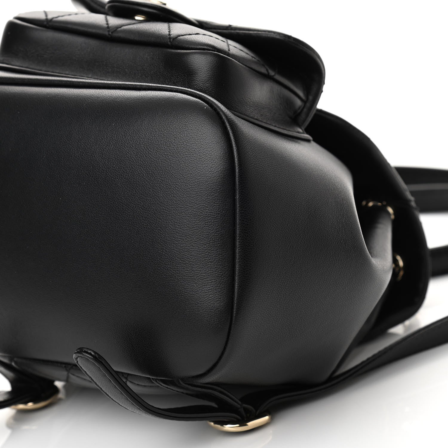 Chanel Lambskin Quilted Small Duma Drawstring Backpack Black 10 of 11