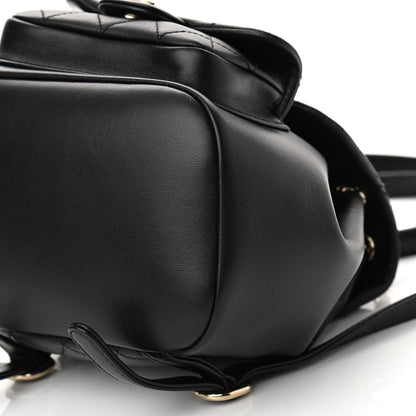 Chanel Lambskin Quilted Small Duma Drawstring Backpack Black 10 of 11