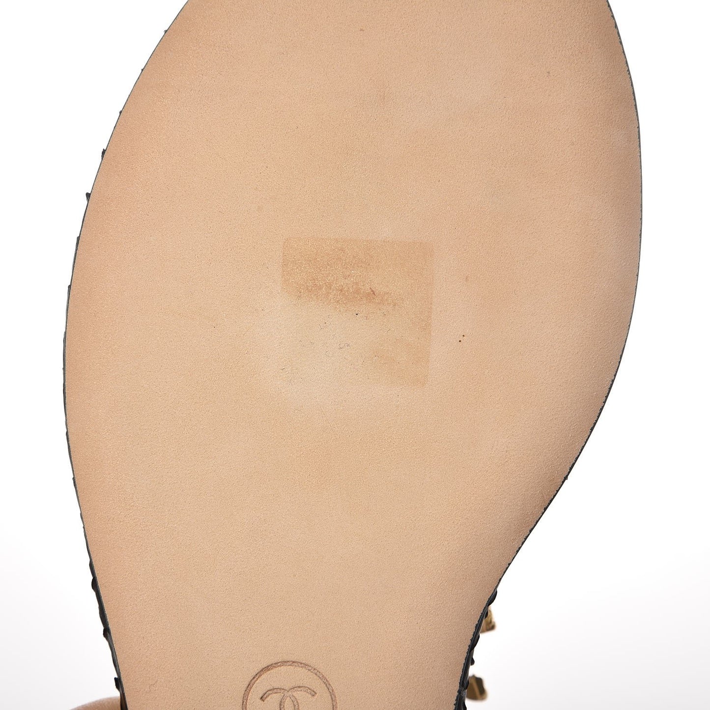 Python CC Thong Sandals 38 Beige Clair