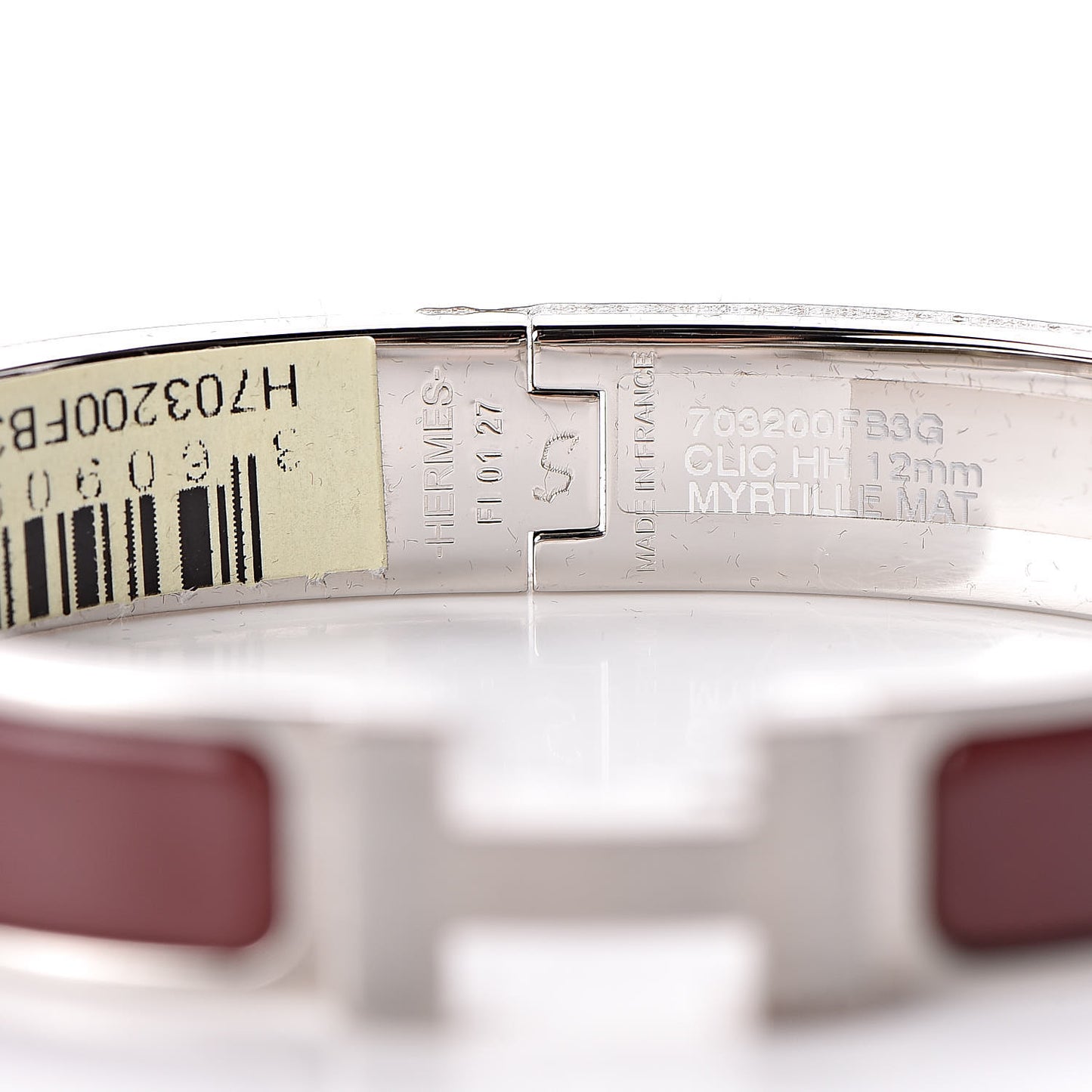 Matte Enamel Narrow Clic Clac HH Bracelet GM Myrtille