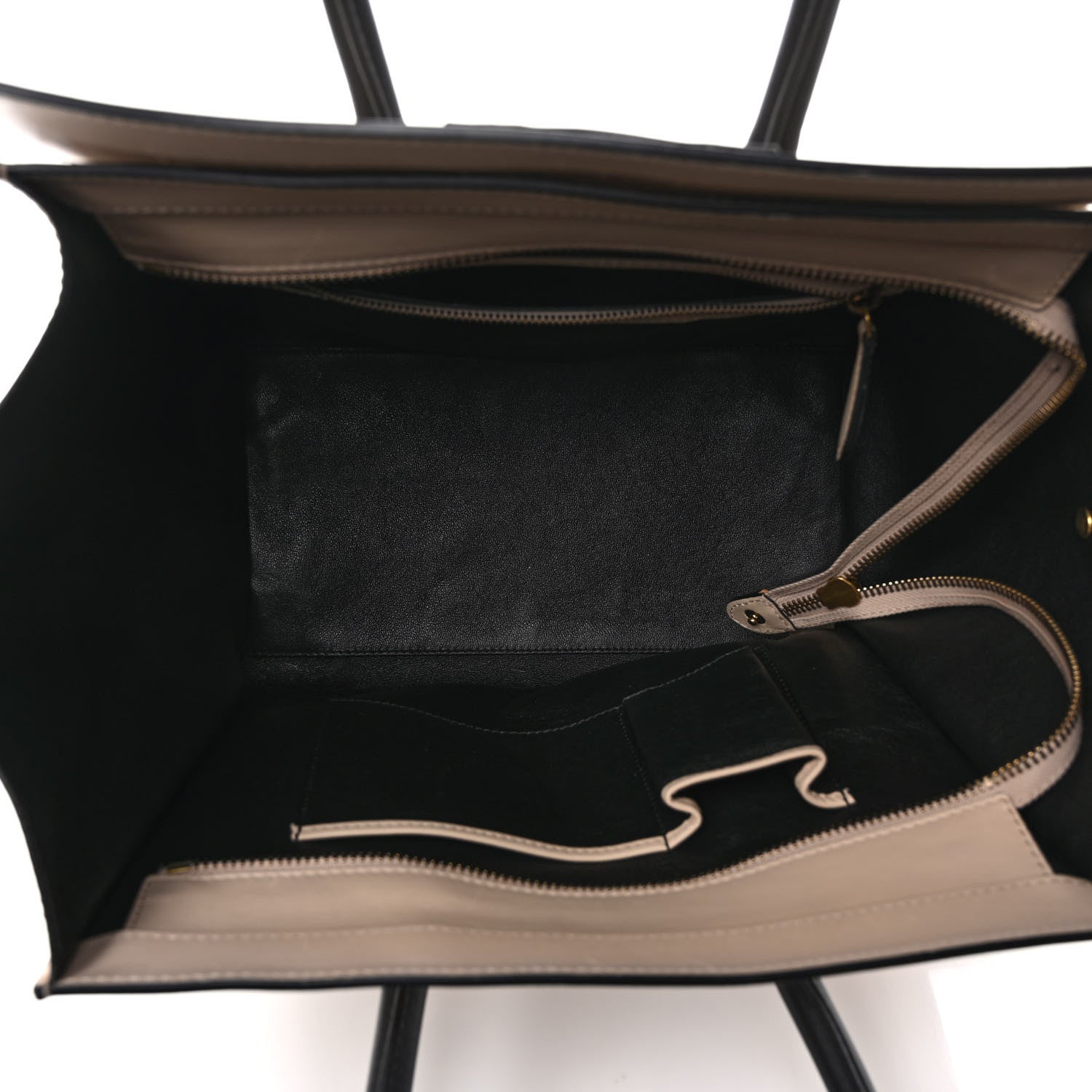 Celine Satin Calfskin Mini Bi-Color Luggage Powder Black 5 of 11