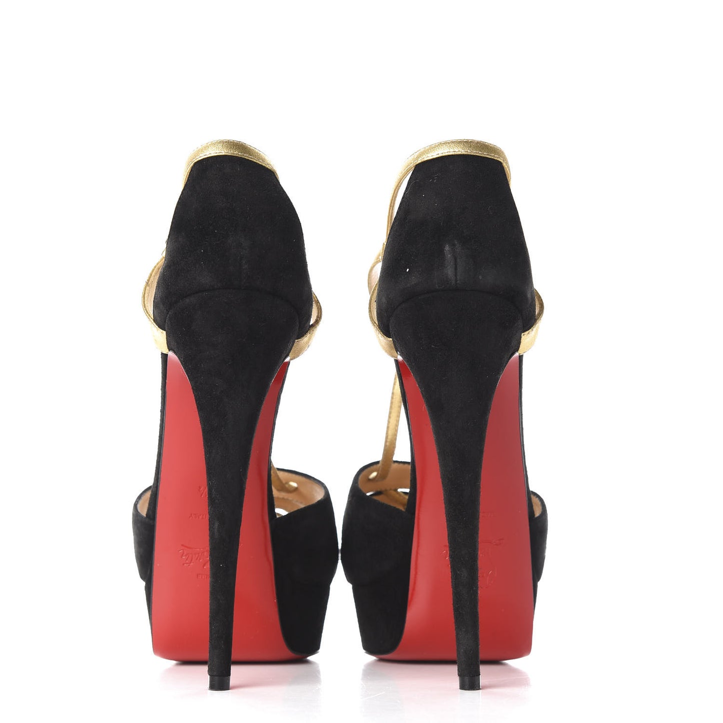 Suede Nappa Laminato Glennalta 150 Pumps 39.5 Black Gold