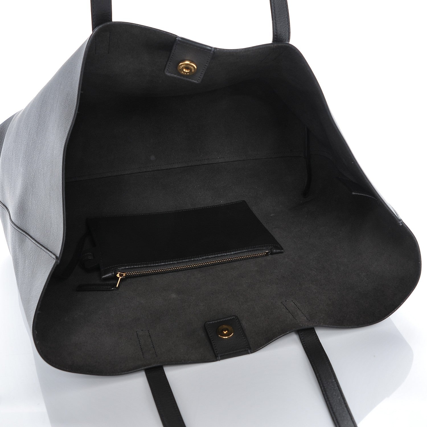 Saint Laurent Calfskin Large Shopping Tote Dark Grey 5 of 6