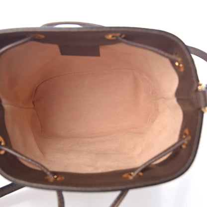 Gucci GG Supreme Monogram Web Mini Ophidia Bucket Bag Brown 7 of 9