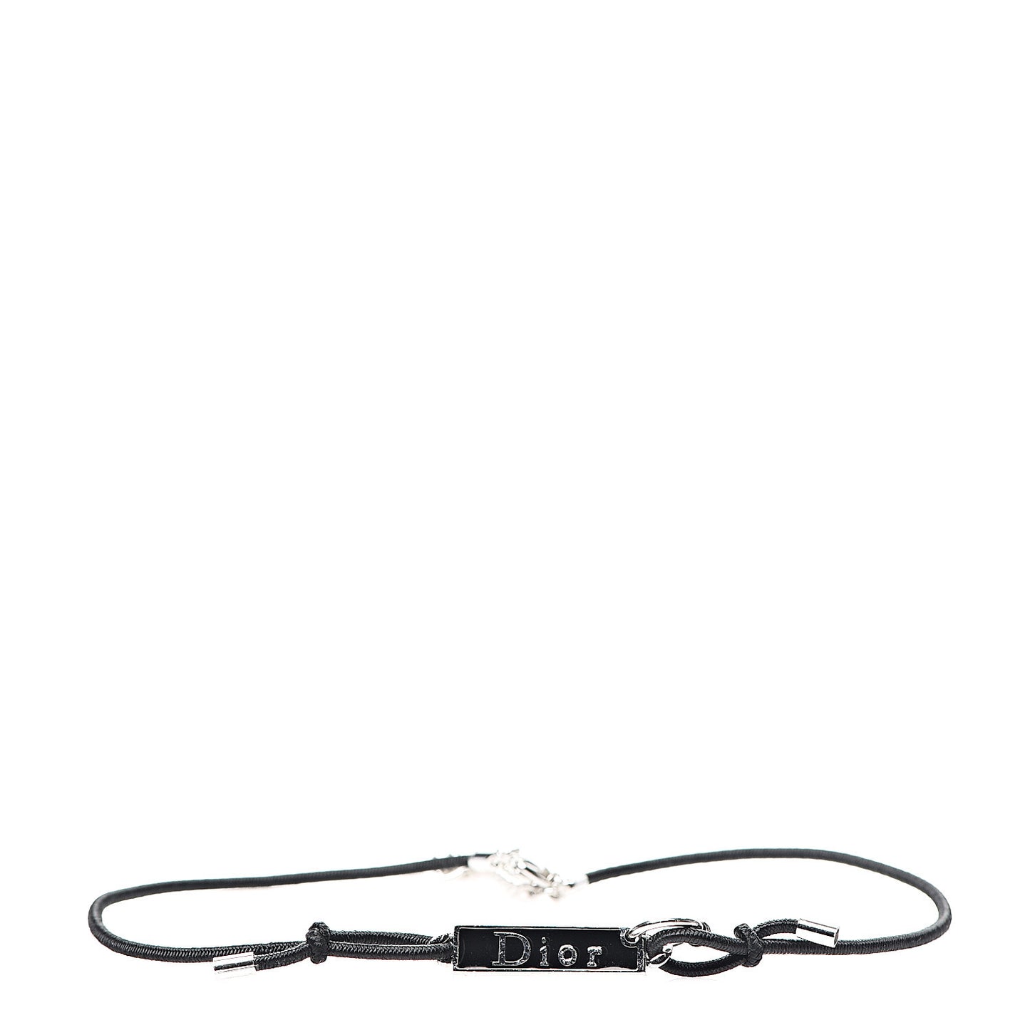 Enamel Logo Necklace Black
