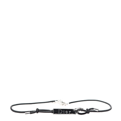Christian Dior Enamel Logo Necklace Black 1 of 3