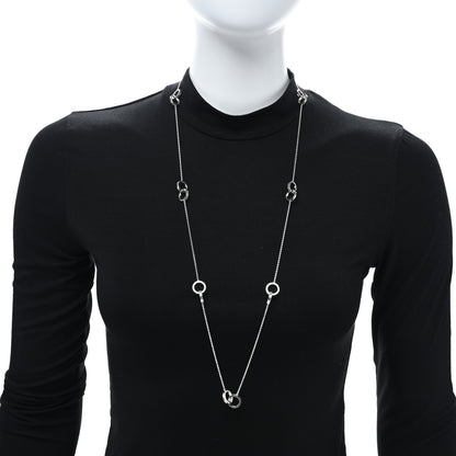 Tiffany Sterling Silver 1837 Interlocking Circles Station Long Necklace 3 of 4