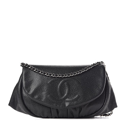 Chanel Caviar Half Moon Wallet On Chain WOC Black 1 of 13