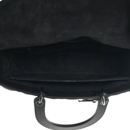 Christian Dior Ultra Matte Calfskin Cannage Large Lady Dior Black 5 of 21