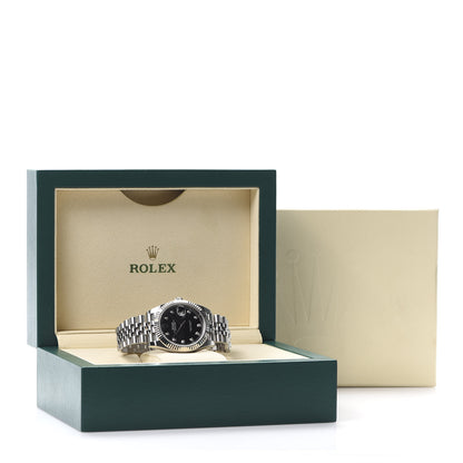 Rolex Stainless Steel 18K White Gold Diamond 41mm Oyster Perpetual Datejust Watch Dark Rhodium 126334 8 of 8