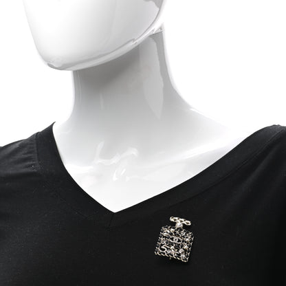 Chanel Lambskin Pearl Quilted Chain CC Perfume Bottle Brooch Gold 2 of 5
