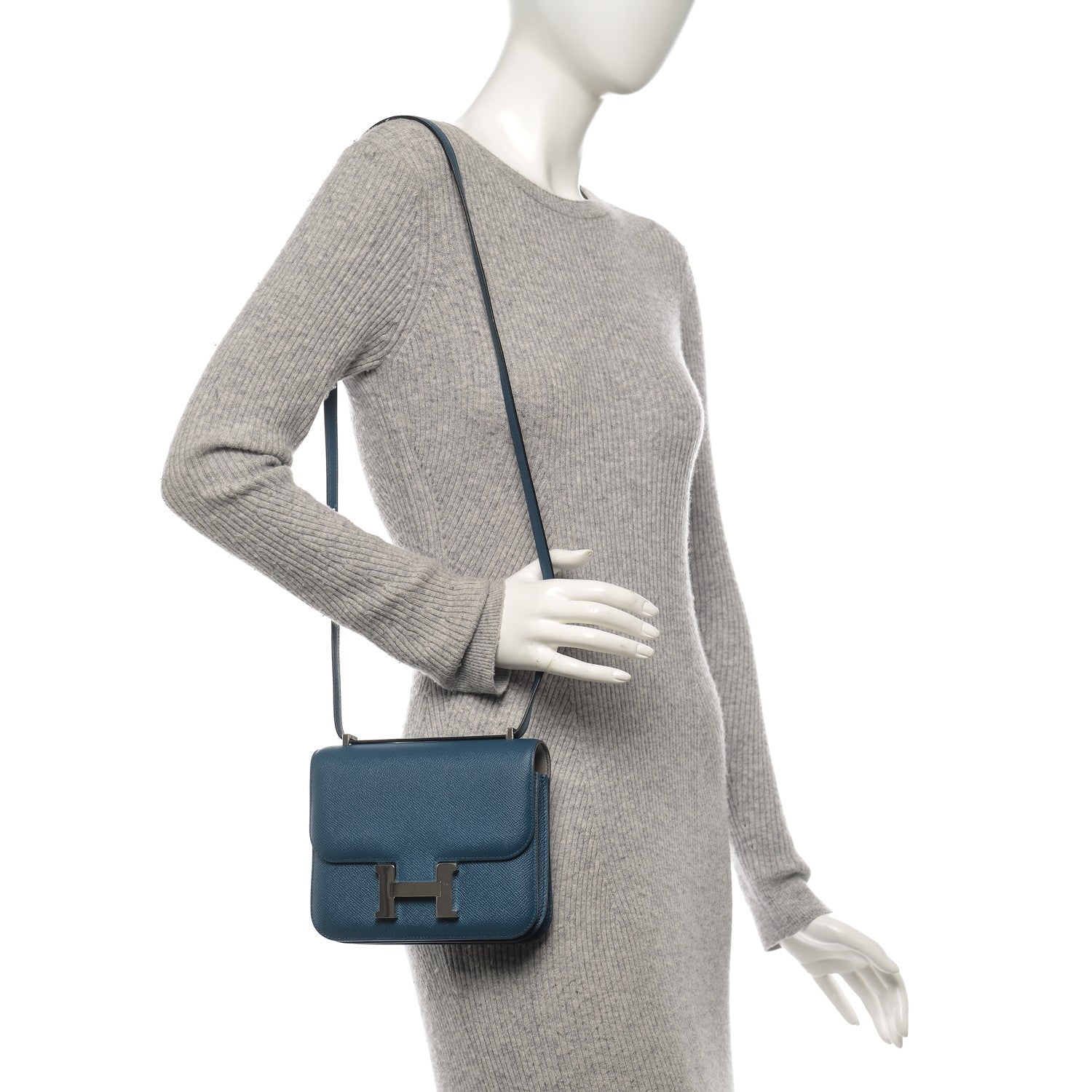 Hermes Epsom Constance 18 Bleu Agate 2 of 28