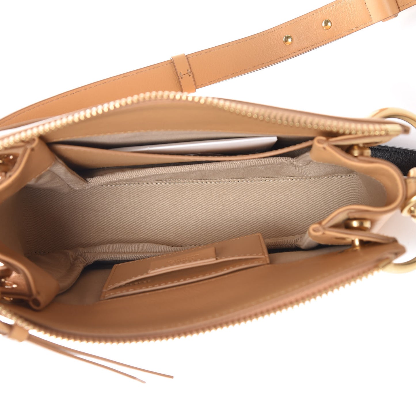 Calfskin Suede Small Roy Bag Bleached Brown