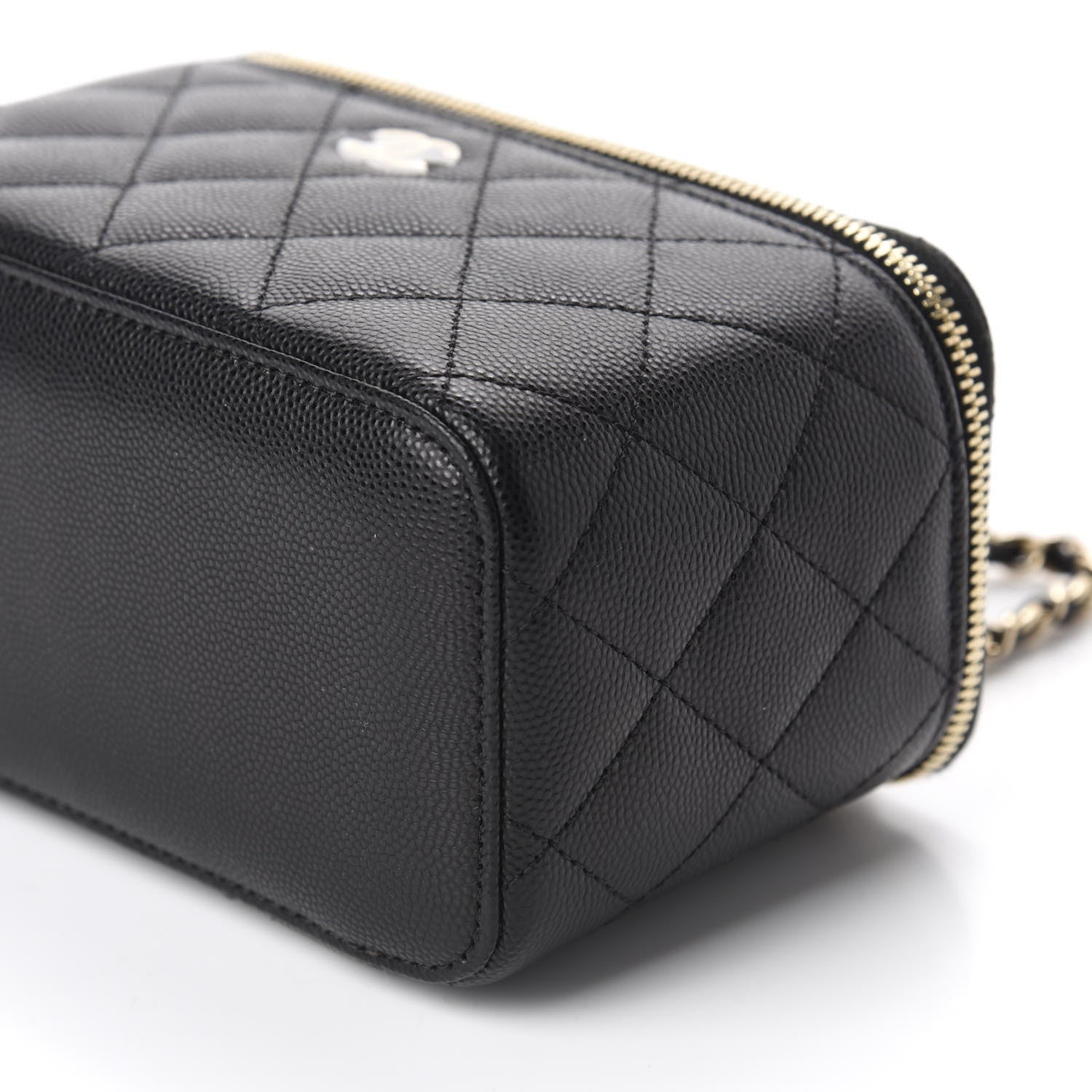 Chanel Caviar Quilted Small Vanity Case With Chain Black 7 of 11