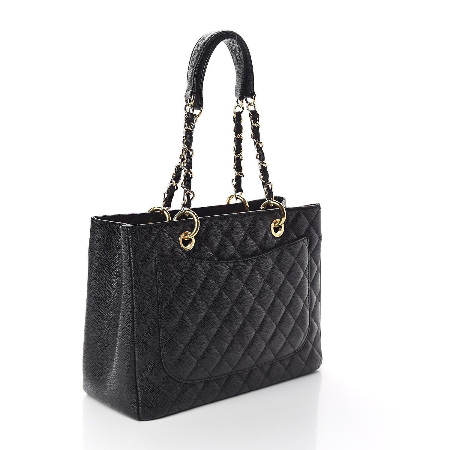 Chanel Caviar Quilted Grand Shopping Tote GST Black 3 of 10