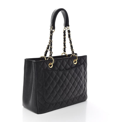 Chanel Caviar Quilted Grand Shopping Tote GST Black 3 of 10