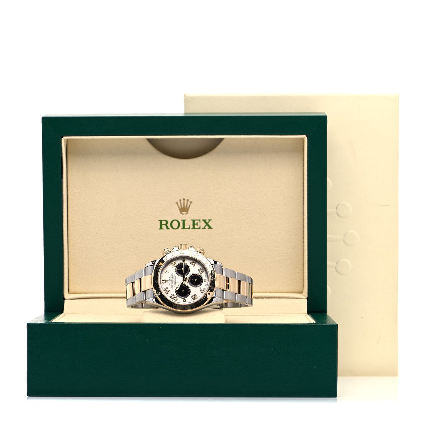 Stainless Steel 18K Yellow Gold 40mm Oyster Perpetual Cosmograph Daytona Watch White Black 116523