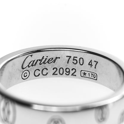 Cartier 18K White Gold 4mm Happy Birthday Band Ring 47 4 3 of 4