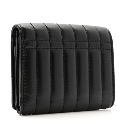 Burberry Lambskin Quilted Small Lola Folding Wallet Black 3 of 7