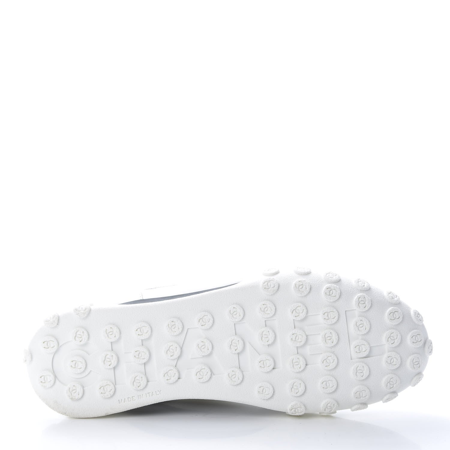 Chanel Lycra Womens CC Sneakers 41 White Black 6 of 8