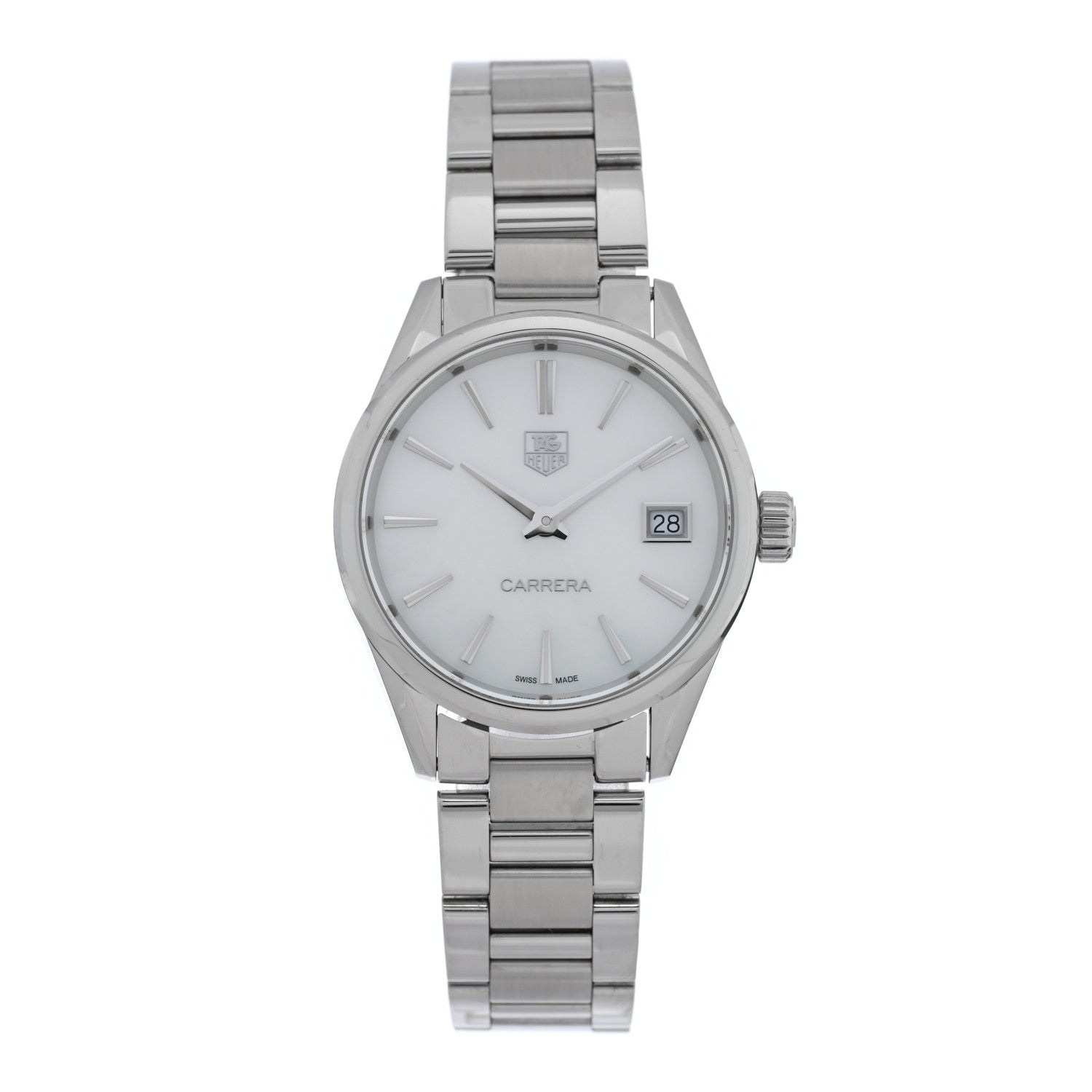 Tag Heuer Stainless Steel Mother of Pearl 32mm Carrera Lady Quartz Watch WAR1311 1 of 5