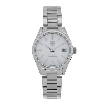Tag Heuer Stainless Steel Mother of Pearl 32mm Carrera Lady Quartz Watch WAR1311 1 of 5